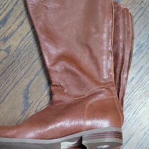 Nine West Brown Leather Ankle Boots